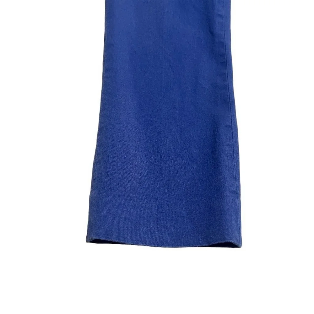 J Crew Cropped Pants Womens Size 0P Blue Stretch Straight Leg
